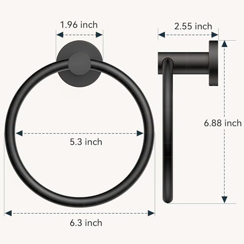 FORIOUS Toilet Paper Holder and Towel Ring Set, Bathroom Accessories Set - color: Oil Rubbed Bronze