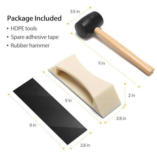 Floor Gap Fixer Tool Kit – Heavy-Duty Plank Grabber with Rubber Mallet & Washable Adhesive Pad for Laminate, Vinyl, and Hardwood Flooring Repair