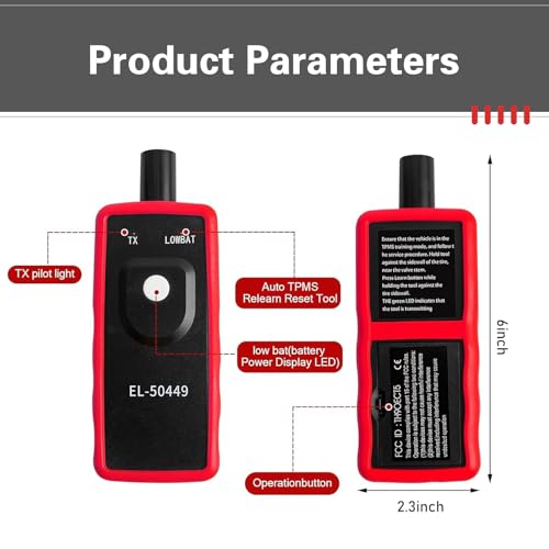 TPMS Relearn Tool, EL-50449 Tpms Reset Tool, Car Tire Pressure Monitor Sensor Activation Reset Tools, Universal for Most Auto, Sedan, SUV