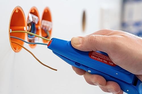 WEICON Mini-Duo No. 150 Stripper / 20-10 AWG (0.5-6 m squared)/Cable with Side Cutter/Blue red/ 6 19/64 inch (160 mm)