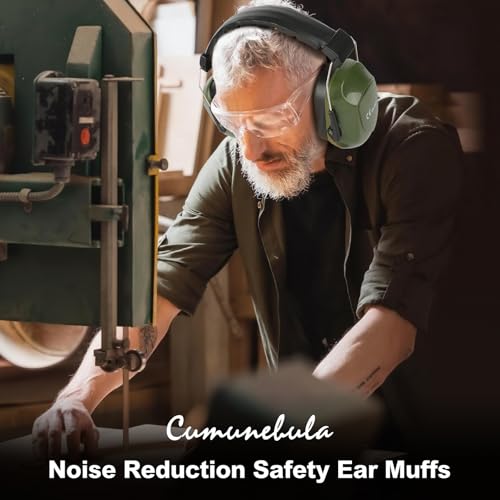 Noise Reduction Ear Protection Ear Muffs, Shooting Ear Protection, SNR 28dB Noise Cancelling Headphones for Adults Kids Autism, Hearing Protection for Shooting,Gun Range,Mowing - color: Army Green