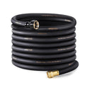 Garden Hose 5/8"x 75ft Brass Rubber Heavy Duty Water Hose 600 PSI Black - color: Black, size: 75FT