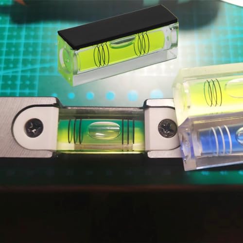 3Pcs Magnetic Small Bubble Levels 52x15x20mm Mini Square Bubble Spirit Level Measuring Layout Tools (52mm) - size: 52mm