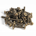 Henne Bery 3/4" Long 6-32 Thread, Oval Head Milled Slot Replacement Wall Plate Screws, 50 Pack, Antique Brass - color: Antique Brass, size: 3/4",50 Pack