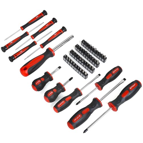 FASTPRO 220-Piece Home Tool Set, Household Repairing Tool Kit, Red - color: Red