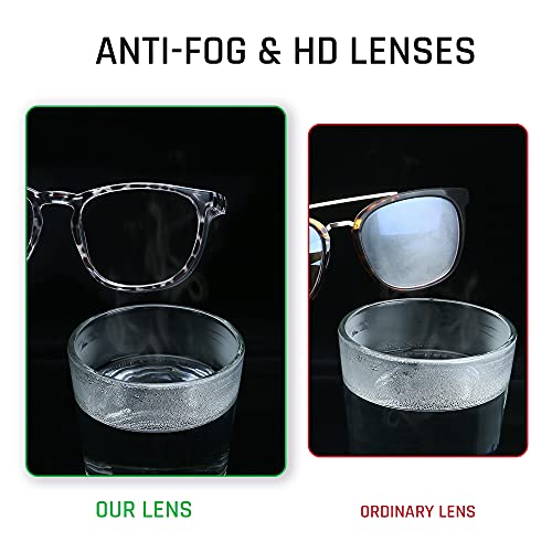 MORK&SUKY Safety Glasses, Stylish Goggles With No Fog Lense, Alternatives To Regular Protective Eyewear For Lab and Nursing. - color: Leopard