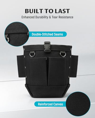 Lichamp Bull Pin and Spud Wrench Holder, Construction Tool Belt Pouches Bolt Bag for Iron Work - size: Large (Pack of 2)