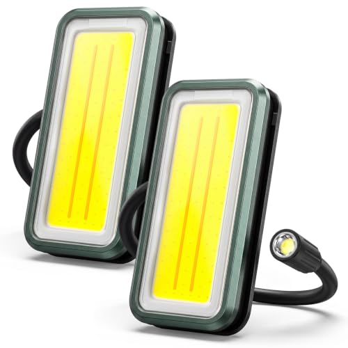 2-Pack LED Rechargeable Work Light with Flexible Gooseneck Light