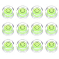 HARFINGTON 12pcs Circular Bubble Spirit Level 13x7mm Mini Round Bubble Spirit Level Little Measuring Layout Tools for TV Industrial Carpentry Picture Frame, Green/Black - color: Green/Black, size: 13x7mm