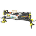 AZERPIAN Power Tool Organizer Heavy Duty Wall Mount Drill Tools Holder - size: 4 Slots 2Layers