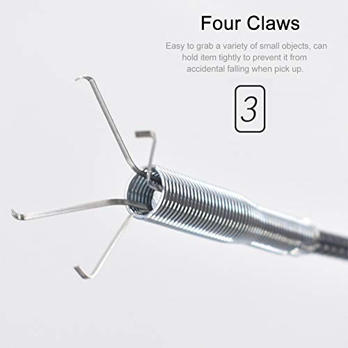 Plumbing Grabber, Flexible Grabber Claw Reacher Tool With 4 Claws Extendable Drain Clog Remove Tool Bendable Hose Pickup Reaching Assist Tool for Litter Pick Home Sink Drains Toilet(Size:0.57m)
