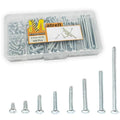 120 Pcs 8 Sizes #6-32 Machine Screws Knob Screw Cabinet Screws Electricians Screw, Carbon Steel Zinc-Plated Phillips Pan Head Machine Screws Assortment Kit - size: #6-32-8Size-120P