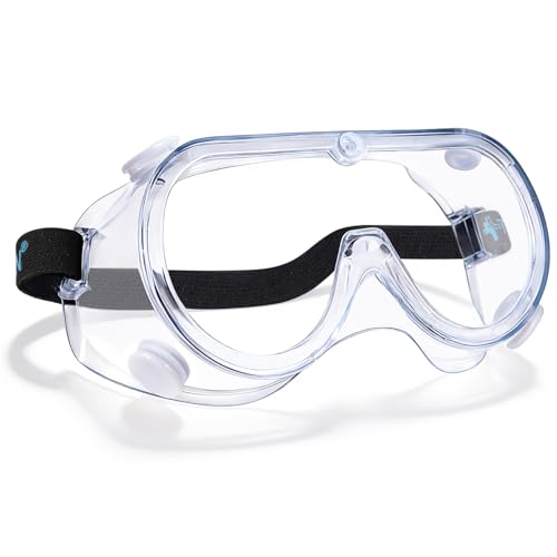 TICONN Anti-Fog Safety Goggles, HD Clear Eye Protection, ANSI Z87.1 Lab Goggles for Chemistry, Industrial - style: 1