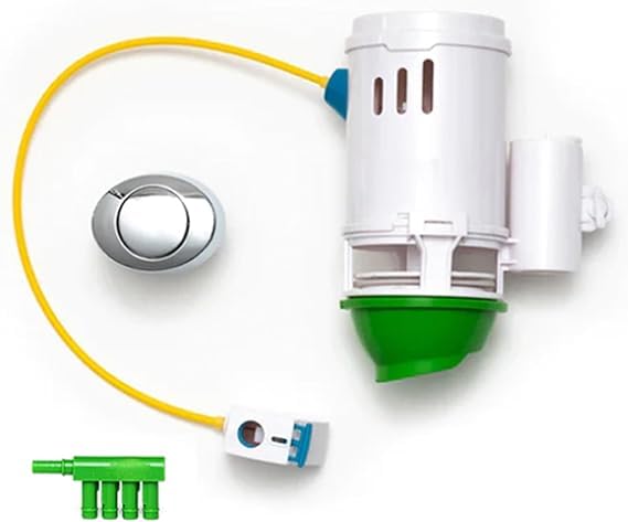 2 - Inch Flapper & Chain Eliminator Quick Connect Valve Conversion Kit & Overflow Water Conservator With Euro Button - Easy Install Without Tools - size: 2 - Inch, style: Euro Button