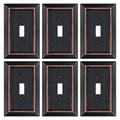 Metal Wall Plate for Light Switch, Applicable to Single Toggle, 6 Pack - size: Single Toggle