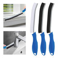 TQRR 3Pcs Hard Bristle Crevice Cleaning Brush-Thin Grout Scrub Brush - color: Lichen Blue