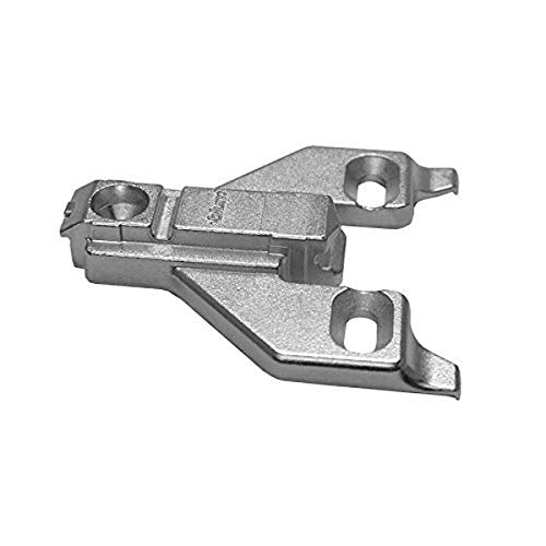 Blum 175L6600.22x4 0 mm Die Cast Screw on Face Frame Mounting Plate, Nickel Finish (Pack of 4) - size: Pack of 4, style: Without Screws