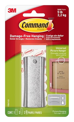 Command 5 lb Universal Hangers, 1 Hanger, 6 Strips - size: Large, style: 1 Hanger
