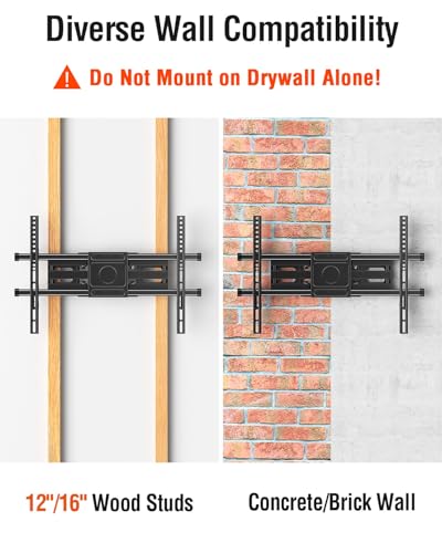 ELIVED Full Motion TV Wall Mount for Most 42"-82" TVs up to 110 lbs - size: TV 42-82", Full Motion