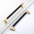 Black & Gold Knurled Cabinet Handles Kitchen Pulls 7 Inch 10 Pack - color: Black and Gold, size: 7" Hole Center