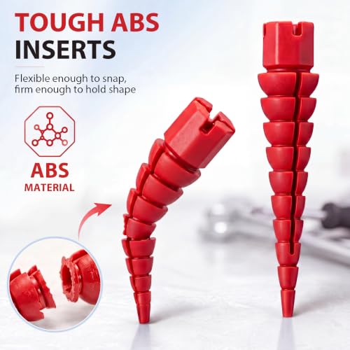 Bokon 45Pcs Stripped Screw Hole Repair Kit, #2-#16 Red Wood Screw Anchors - color: Red
