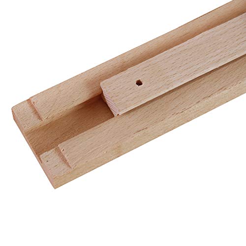 Wax Coated 18-Inch Drawer Slides - Undermount Bottom Mount Wooden Center Guide Track, Replacement Rail for Dresser Cabinet Drawer Repair, Single Pack - size: 18Inch-1pc