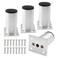 4-Pcs Adjustable Aluminum Alloy Furniture Legs 3" Height Silver - color: Silver, size: 3 Inch