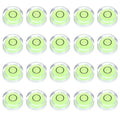 HARFINGTON 20pcs Circular Bubble Spirit Level 15x6mm Mini Round Bubble Spirit Level Little Measuring Layout Tools for TV Industrial Carpentry Picture Frame, Green/Black - color: Green/Black, size: 15x6mm