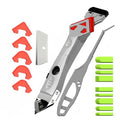 7 in 1 Caulking Tool with 5 Silicone Pads and 10pcs Caulking Tool Kit, Caulk Remover Tool with Replacement Blades and Unclogging Needle, Caulking Removal Tool for Kitchen Bathroom and Window - size: 7 in 1