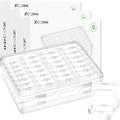Bead Organizer Box, 84Pcs Small Clear Plastic Storage Containers, 3 Large Craft Organizer Boxes, 3 Sheets Label, Mini Parts Storage Solution for Beading Jewelry Making Diamond Arts Screws Seeds - size: 3 Pack - 84 Pcs (2.16" x 2.16" x 0.78")