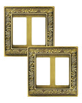 2-Pack Paisley Pattern Double Decorator Outlet Cover Plate - style: 2 Decorator 2PK