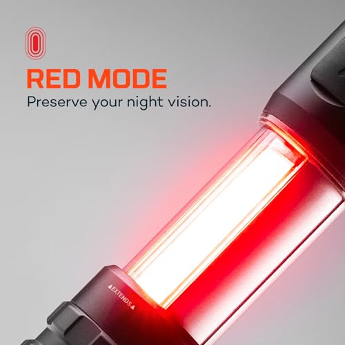 NEBO SLYDE KING Flashlight | High Lumens, Rechargeable COB Work Light & LED Flashlight, Waterproof, Magnetic Base, Great for Camping & Hunting, Includes Charging Cable - color: Black