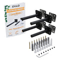 EVALD LevelMate™ Uni-Mount 4 Inch Floating Shelf Brackets, Hidden Shelf Brackets with Anti-Sag Pinol Screw System, Floating Shelf Mount with Screws & Anchors (4 Pack) - size: 4 Inch, style: 4 Pack Uni-mount