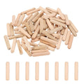 PATIKIL 95 Pcs Wood Dowel Pins 3/16" x 1" Fluted Wooden Dowels Hardwood Pegs for Woodworking Furniture DIY Crafts Projects Door Art - size: 3/16" x 1"