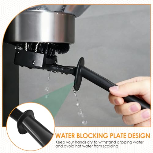 2Pcs Espresso Machine Cleaning Brush, Espresso Machine Group Head Cleaning Brush, Detachable 360° Nylon Bristles Espresso Machine Cleaning Tool for 58mm Coffee Machine Grouphead - color: Black 2pcs