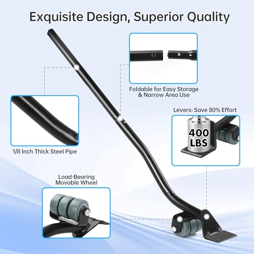 Furniture Lifter Tool, Appliance Lifter, Save 80% Effort, Lift Up to 400 Pounds Heavy Items, Furniture Lifter Jack for Heavy Furniture Appliance, Safely and Easily Lifting Furniture and Appliances - size: 24 IN - 400 LB