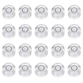 HARFINGTON 20pcs Circular Bubble Spirit Level 12x7mm Mini Round Bubble Spirit Level Little Measuring Layout Tools for TV Industrial Carpentry Picture Frame, White/Black - color: White/Black, size: 12x7mm