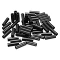 PATIKIL 120Pcs ABS Spacers 4mm ID, 7mm OD, 22mm Height Plastic Round Stud Spacer Black Nylon Washers Nut Unthreaded Rubber for M4 Screws Bolts Barrel - size: 4mm ID, 7mm OD, 22mm Height