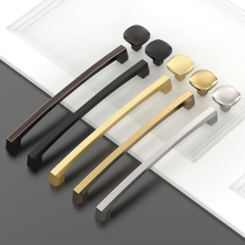 Asidrama 10 Pack 7.5 inch Brushed Satin Nickel Kitchen Cabinet Handles - color: Brushed Satin Nickel, size: 7.5" Hole Center(192mm)