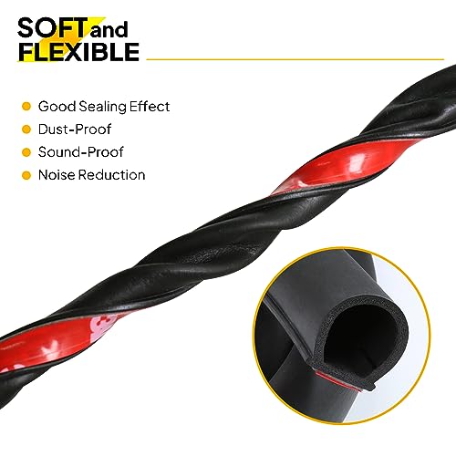 3/4"×3/4" D-Shape Weather Stripping 85FT Bulb Seal Gasket Strip ﻿ - size: 85 Feet