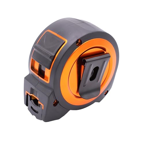 Tape Measure 25 FT - Measuring Tape Retractable - Oversized & Double-Sided Print - Blade Lock, Finger Brake - High Performance Nylon Coating, 10' Stand-Out - 13' Reach / 1-1/16" Blade - size: 25 FT, style: Single