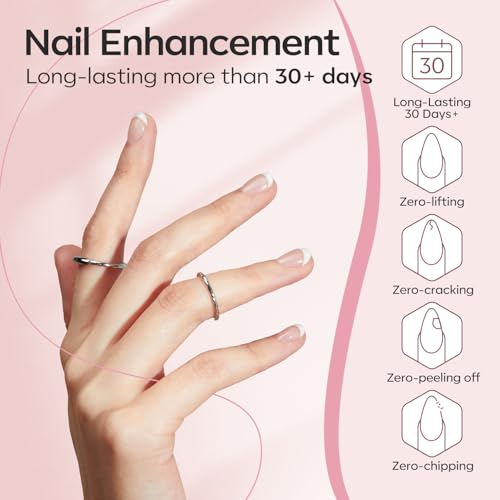 modelones Builder Nail Gel, 2 Pcs Clear and Cover Nude Builder Base Coat - color: Builder Clear Nude