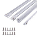 12 in. White Coated Steel Euro Bottom Mount Drawer Slides - size: 12 Inch