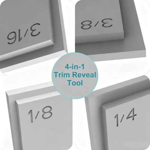 4-in-1 Trim Reveal Tool - 1/8", 3/16", 1/4", 3/8" Carpentry Tools for Marking Gauge Door Carpentry & Woodworking Accessories for Accurate Jamb Marking(Grey) - size: 4in1 grey