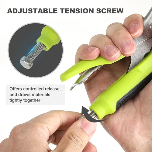 FASTPRO 4-Piece Locking Pliers Set with Heavy Duty Grip, Green - color: Green