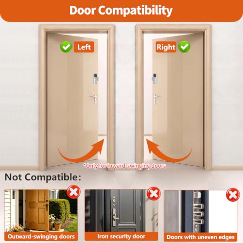 Yaluyo No-Drill Doorbell Mount with Rain Cover, Anti-Theft Door Kits - style: 2026 battery doorbell 2nd Silver