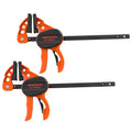 JORGENSEN E-Z Hold 2-Pack 4" One Hand Hobby Bar Clamps for Woodworking - size: 4"