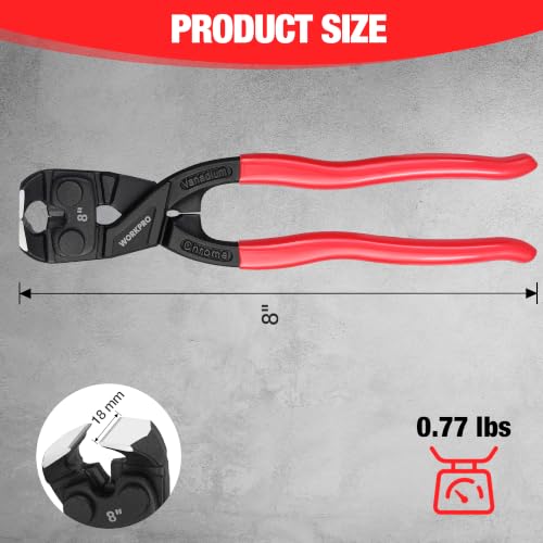 WORKPRO 8 Inch Nail Puller Pliers, High Leverage End Cutting Pliers