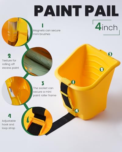 Voomey Paint Bucket Hand Held & Paint Cup Kit for Repairs & Small Projects - size: 23 Pcs Paint Bucket Kit