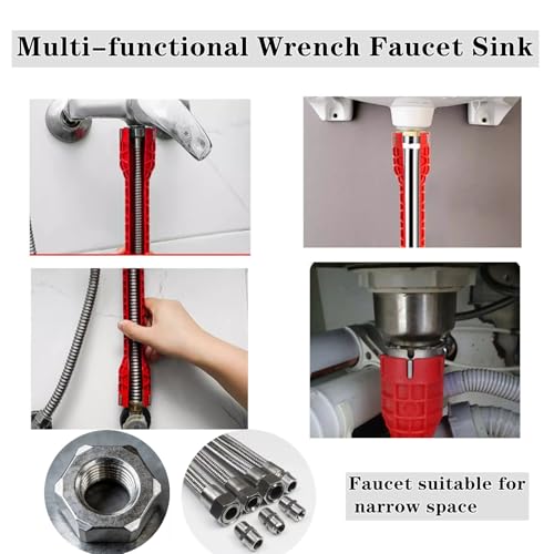 14in1 Faucet and Sink Wrench Basin Wrench Sink Faucet Wrench Tight Spaces